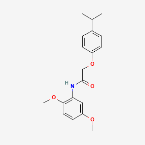 molecular formula C19H23NO4 B5526293 N-(2,5-dimethoxyphenyl)-2-(4-propan-2-ylphenoxy)acetamide 