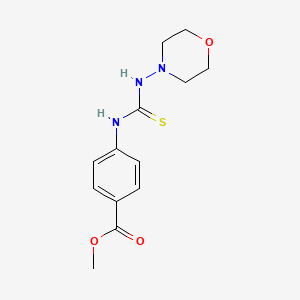 molecular formula C13H17N3O3S B5526300 Methyl 4-(morpholin-4-ylcarbamothioylamino)benzoate 