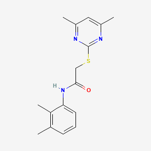 molecular formula C16H19N3OS B5526310 N-(2,3-dimethylphenyl)-2-[(4,6-dimethylpyrimidin-2-yl)sulfanyl]acetamide 