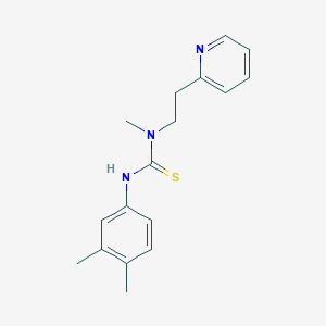 molecular formula C17H21N3S B5526458 3-(3,4-Dimethylphenyl)-1-methyl-1-[2-(pyridin-2-yl)ethyl]thiourea 