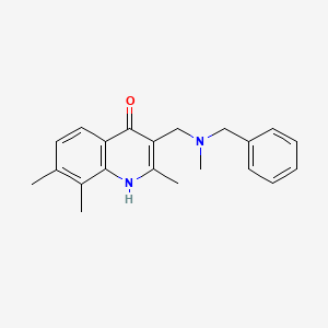 molecular formula C21H24N2O B5526468 3-{[Benzyl(methyl)amino]methyl}-2,7,8-trimethylquinolin-4-ol 