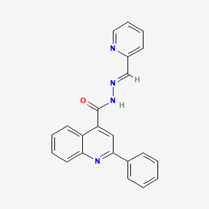 molecular formula C22H16N4O B5526484 2-phenyl-N'-[(E)-pyridin-2-ylmethylidene]quinoline-4-carbohydrazide 