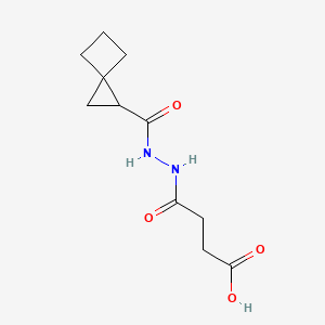 molecular formula C11H16N2O4 B5526531 4-Oxo-4-[2-(spiro[2.3]hexane-2-carbonyl)hydrazinyl]butanoic acid 