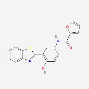 molecular formula C18H12N2O3S B5526892 N-[3-(1,3-benzothiazol-2-yl)-4-hydroxyphenyl]furan-2-carboxamide 