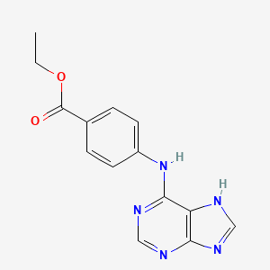 molecular formula C14H13N5O2 B5526971 ethyl 4-(7H-purin-6-ylamino)benzoate 