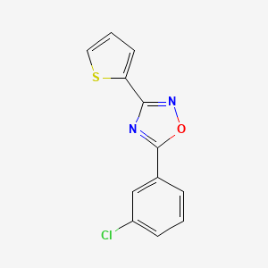 molecular formula C12H7ClN2OS B5527101 5-(3-Chlorophenyl)-3-(thiophen-2-yl)-1,2,4-oxadiazole 