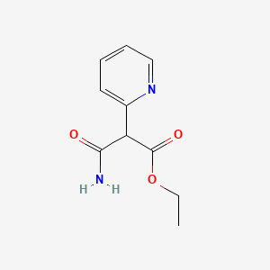 molecular formula C10H12N2O3 B5527124 Ethyl 3-amino-3-oxo-2-pyridin-2-ylpropanoate 