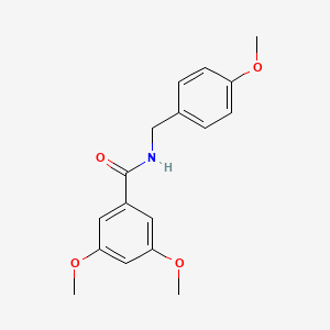 molecular formula C17H19NO4 B5527166 3,5-dimethoxy-N-[(4-methoxyphenyl)methyl]benzamide CAS No. 5666-51-3