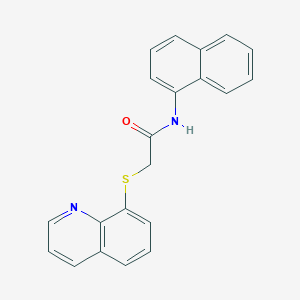 molecular formula C21H16N2OS B5527427 N-(naphthalen-1-yl)-2-(quinolin-8-ylsulfanyl)acetamide 