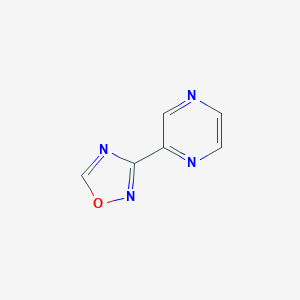 molecular formula C6H4N4O B055275 3-Pyrazinyl-1,2,4-oxadiazole CAS No. 112570-98-6