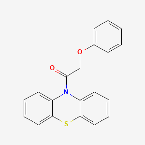 molecular formula C20H15NO2S B5527618 1-(10H-PHENOTHIAZIN-10-YL)-2-PHENOXYETHAN-1-ONE CAS No. 41648-53-7