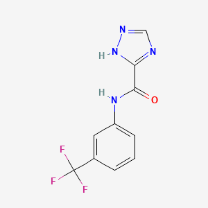 molecular formula C10H7F3N4O B5527696 N-[3-(trifluoromethyl)phenyl]-1H-1,2,4-triazole-5-carboxamide 