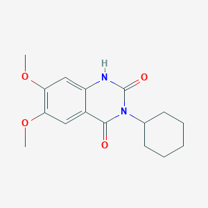 molecular formula C16H20N2O4 B5527756 3-Cyclohexyl-6,7-dimethoxy-1H-quinazoline-2,4-dione 