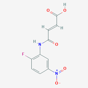 molecular formula C10H7FN2O5 B5527855 (2E)-4-[(2-fluoro-5-nitrophenyl)amino]-4-oxobut-2-enoic acid 