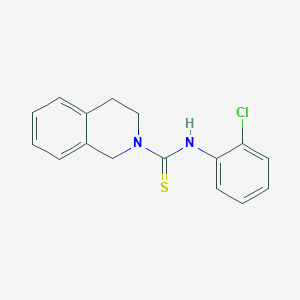 molecular formula C16H15ClN2S B5527909 N-(2-chlorophenyl)-3,4-dihydroisoquinoline-2(1H)-carbothioamide 