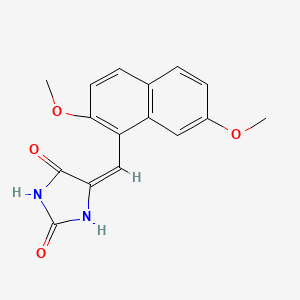 molecular formula C16H14N2O4 B5527917 (5E)-5-[(2,7-dimethoxynaphthalen-1-yl)methylidene]imidazolidine-2,4-dione 