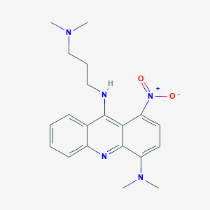 molecular formula C20H25N5O2 B055281 N9-(3-(Dimethylamino)propyl)-N4,N4-dimethyl-1-nitro-4,9-acridinediamine CAS No. 116374-67-5