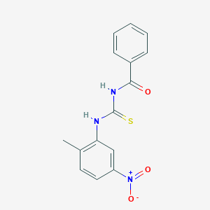molecular formula C15H13N3O3S B5528213 N-[(2-methyl-5-nitrophenyl)carbamothioyl]benzamide 