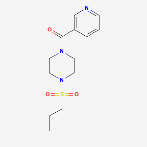 molecular formula C13H19N3O3S B5528218 [4-(PROPYLSULFONYL)PIPERAZINO](3-PYRIDYL)METHANONE 
