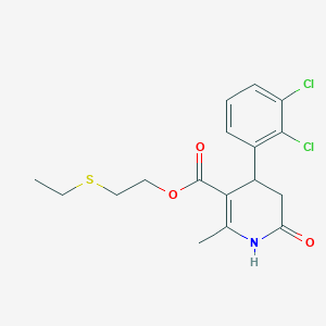 molecular formula C17H19Cl2NO3S B5528240 2-(Ethylsulfanyl)ethyl 4-(2,3-dichlorophenyl)-2-methyl-6-oxo-1,4,5,6-tetrahydropyridine-3-carboxylate 