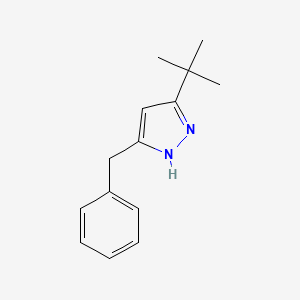 molecular formula C14H18N2 B5528333 5-benzyl-3-tert-butyl-1H-pyrazole CAS No. 5556-46-7