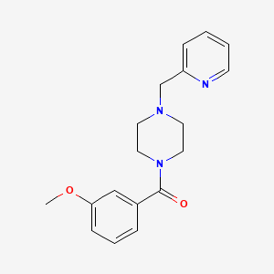 molecular formula C18H21N3O2 B5528391 1-(3-METHOXYBENZOYL)-4-[(PYRIDIN-2-YL)METHYL]PIPERAZINE 
