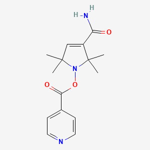 molecular formula C15H19N3O3 B5528415 3-CARBAMOYL-2,2,5,5-TETRAMETHYL-2,5-DIHYDRO-1H-PYRROL-1-YL PYRIDINE-4-CARBOXYLATE 