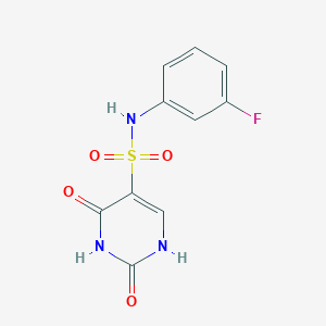 molecular formula C10H8FN3O4S B5528490 N-(3-fluorophenyl)-2-hydroxy-6-oxo-1,6-dihydropyrimidine-5-sulfonamide 