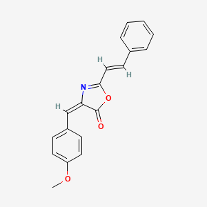 molecular formula C19H15NO3 B5528526 (4E)-4-[(4-METHOXYPHENYL)METHYLIDENE]-2-[(1E)-2-PHENYLETHENYL]-4,5-DIHYDRO-1,3-OXAZOL-5-ONE 