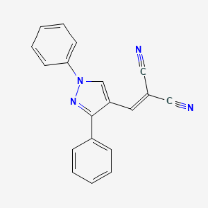 molecular formula C19H12N4 B5528576 2-((1,3-Diphenyl-1h-pyrazol-4-yl)methylene)malononitrile 