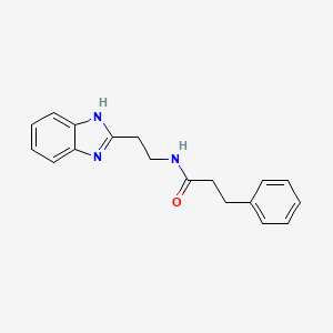 molecular formula C18H19N3O B5528617 N-[2-(1H-1,3-BENZODIAZOL-2-YL)ETHYL]-3-PHENYLPROPANAMIDE 