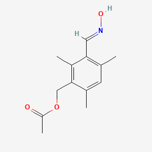 molecular formula C13H17NO3 B5528729 [3-[(E)-hydroxyiminomethyl]-2,4,6-trimethylphenyl]methyl acetate 