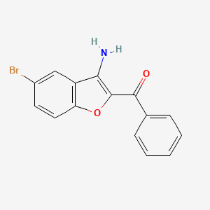 molecular formula C15H10BrNO2 B5528816 2-BENZOYL-5-BROMO-1-BENZOFURAN-3-AMINE 