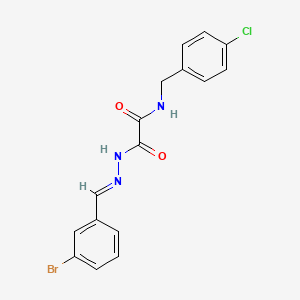 molecular formula C16H13BrClN3O2 B5528930 N'-[(E)-(3-bromophenyl)methylideneamino]-N-[(4-chlorophenyl)methyl]oxamide 
