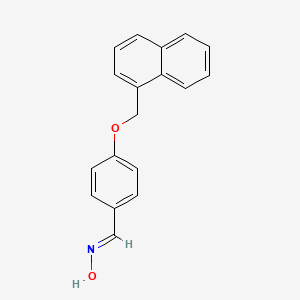 molecular formula C18H15NO2 B5528954 (NE)-N-[[4-(naphthalen-1-ylmethoxy)phenyl]methylidene]hydroxylamine 