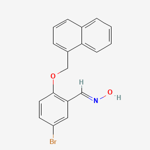 molecular formula C18H14BrNO2 B5528986 (NE)-N-[[5-bromo-2-(naphthalen-1-ylmethoxy)phenyl]methylidene]hydroxylamine 