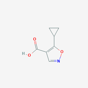 molecular formula C7H7NO3 B055290 5-Cyclopropylisoxazole-4-carboxylic acid CAS No. 124845-04-1