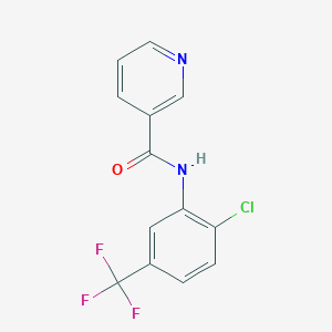 molecular formula C13H8ClF3N2O B5529072 N-(2-Chloro-5-trifluoromethyl-phenyl)-nicotinamide 