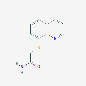 molecular formula C11H10N2OS B5529088 2-(Quinolin-8-ylsulfanyl)acetamide 