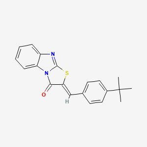 molecular formula C20H18N2OS B5529097 (2Z)-2-(4-tert-Butylbenzylidene)[1,3]thiazolo[3,2-a]benzimidazol-3(2H)-one 