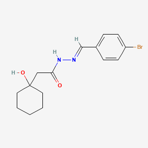 molecular formula C15H19BrN2O2 B5529199 N-[(E)-(4-bromophenyl)methylideneamino]-2-(1-hydroxycyclohexyl)acetamide 