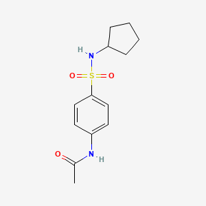 molecular formula C13H18N2O3S B5529203 N-[4-(cyclopentylsulfamoyl)phenyl]acetamide 