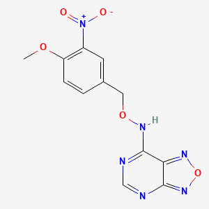 molecular formula C12H10N6O5 B5529292 (7E)-N-[(4-METHOXY-3-NITROPHENYL)METHOXY]-6H,7H-[1,2,5]OXADIAZOLO[3,4-D]PYRIMIDIN-7-IMINE 