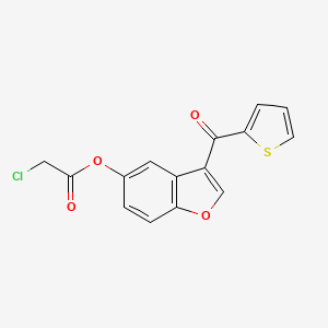 molecular formula C15H9ClO4S B5529415 [3-(thiophene-2-carbonyl)-1-benzofuran-5-yl] 2-chloroacetate 