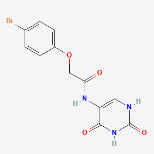 molecular formula C12H10BrN3O4 B5529466 2-(4-bromophenoxy)-N-(2,4-dioxo-1,2,3,4-tetrahydropyrimidin-5-yl)acetamide 