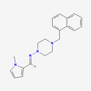 molecular formula C21H24N4 B5529566 N-[(E)-(1-methyl-1H-pyrrol-2-yl)methylidene]-4-(1-naphthylmethyl)-1-piperazinamine 