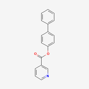 molecular formula C18H13NO2 B5529671 [1,1'-BIPHENYL]-4-YL PYRIDINE-3-CARBOXYLATE 