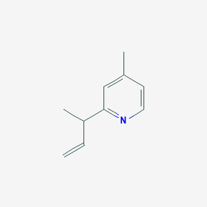 molecular formula C10H13N B055297 2-(3-Buten-2-yl)-4-methylpyridine CAS No. 113985-36-7
