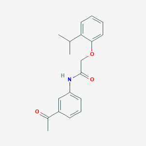 molecular formula C19H21NO3 B5529712 N-(3-acetylphenyl)-2-[2-(propan-2-yl)phenoxy]acetamide 