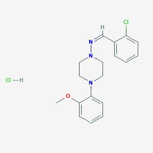 molecular formula C18H21Cl2N3O B5529740 (Z)-1-(2-chlorophenyl)-N-[4-(2-methoxyphenyl)piperazin-1-yl]methanimine;hydrochloride 